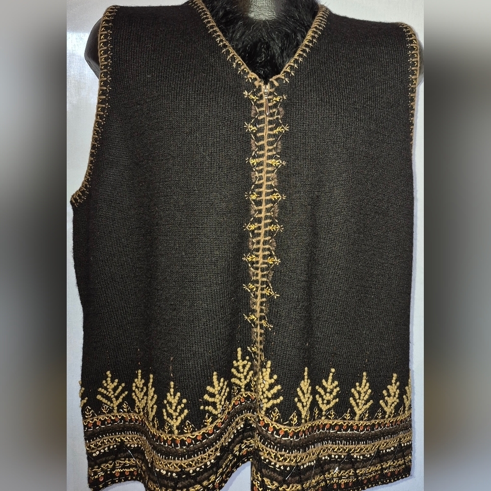 Susan Bristol Regular Size 100% Wool Swsater Vest for Women Size Xl 18/20 Vintge